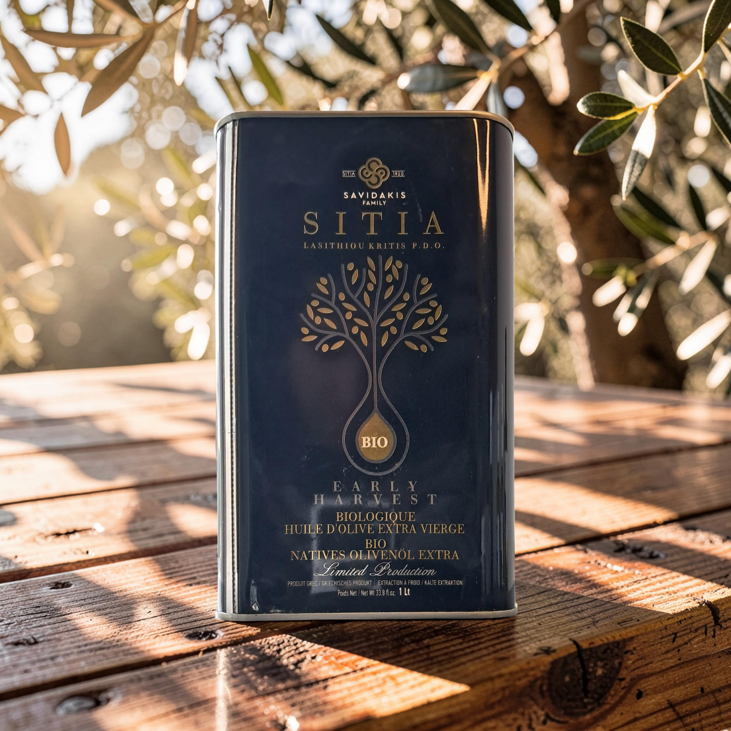 🫒 SITIA – BIO Natives Olivenöl Extra 1L Premium Tin
