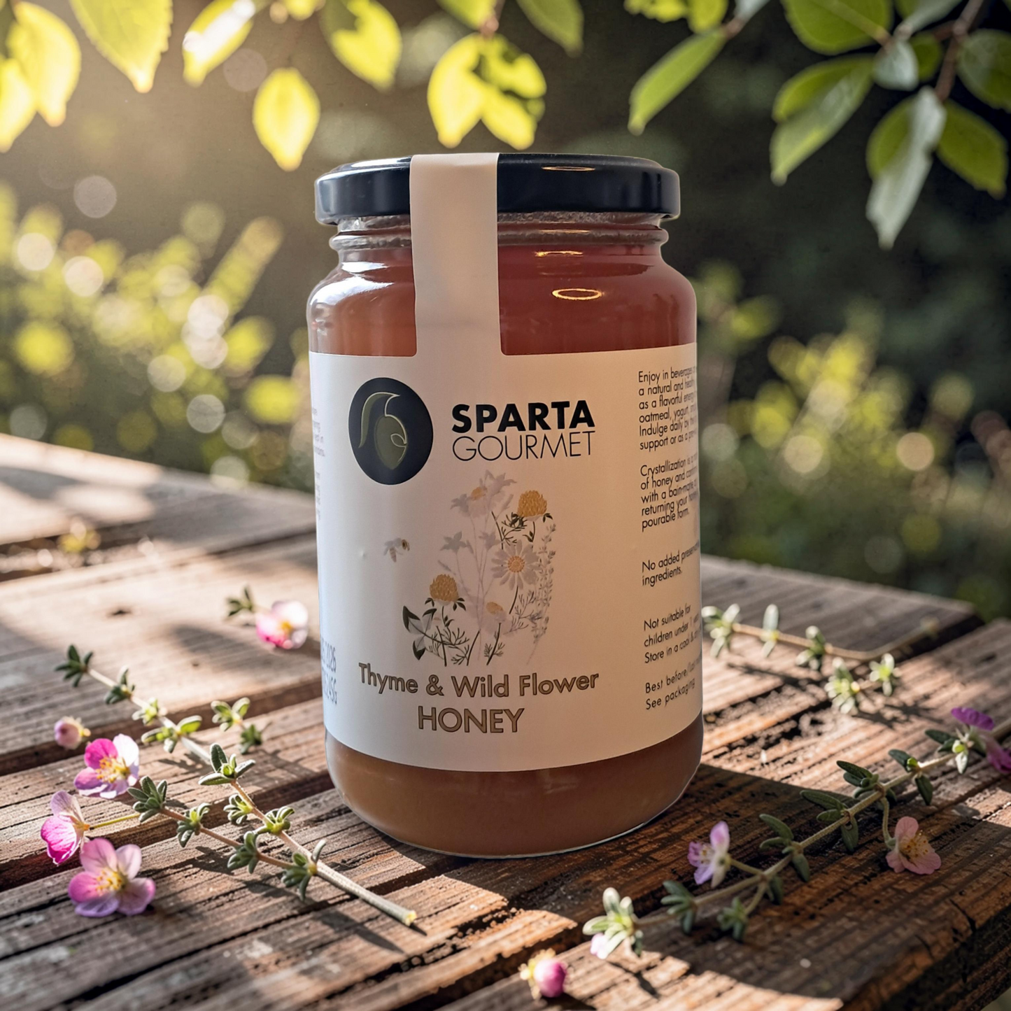 🍯 Sparta Honig 480g – Thymian & Wildblüten aus Lakonien (Griechenland)
