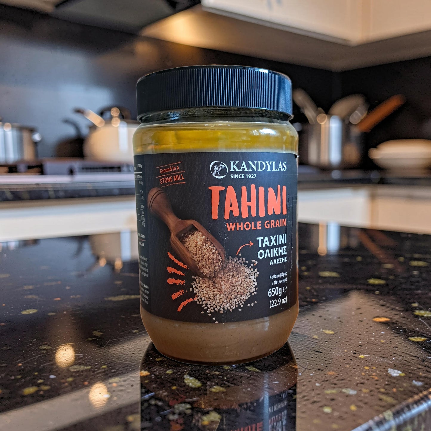 🥄 Griechisches Tahini – 100% Natürlich Vollkorn | 650 g | Beste Qualität aus Griechenland