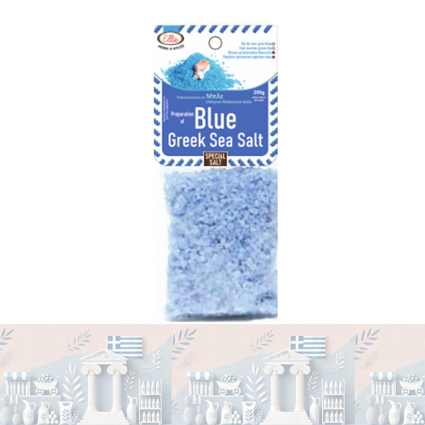 Griechisches Blaues Meersalz, 200gr "Ellie"