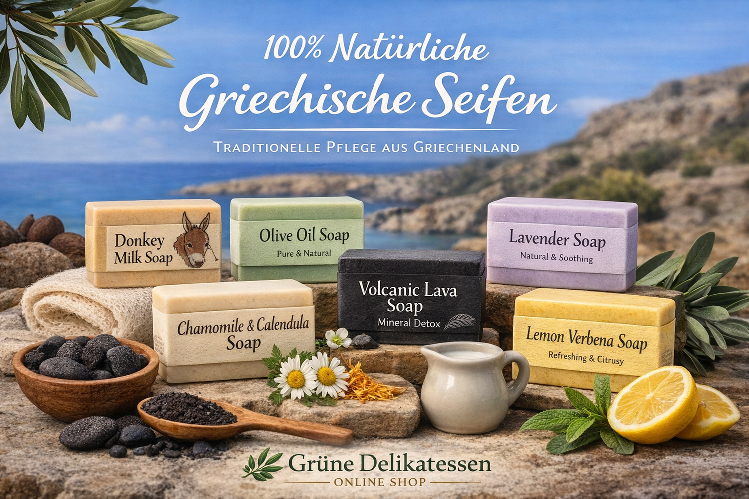 🌿 100% Natürliche Griechische Seifen