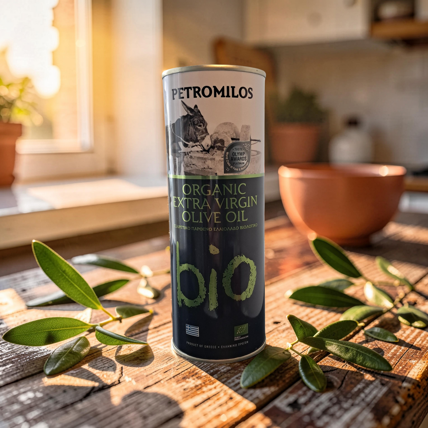 🫒 Petromilos Bio Natives Olivenöl Extra – 500ml Tin