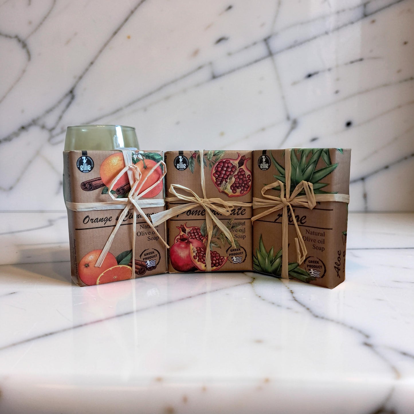 🌿 Griechisches Naturseifen-Set – 3 × 100 g