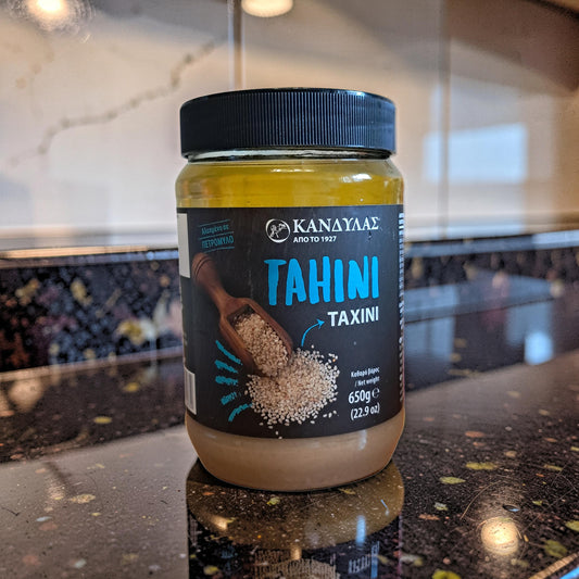 🥄 Griechisches Tahini – 100% Natürlich Geschälte Sesamkörner | 650 g | Beste Qualität aus Griechenland