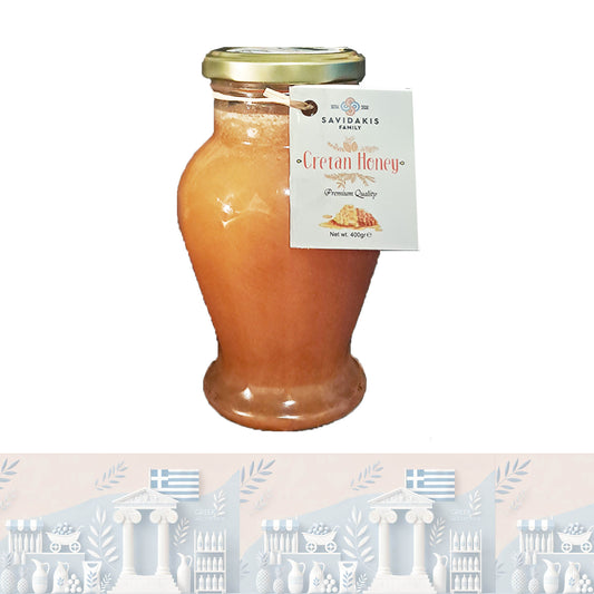 Griechischer Amphoreus-Honig aus Thymian, wildkräuter und pinie, 400gr "TOPLOU"