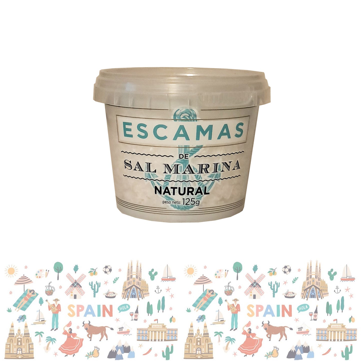 Green Delicates: Polasal 125g Spanische Atlantik-Meersalzflocken - Authentisches Gourmet-Salz