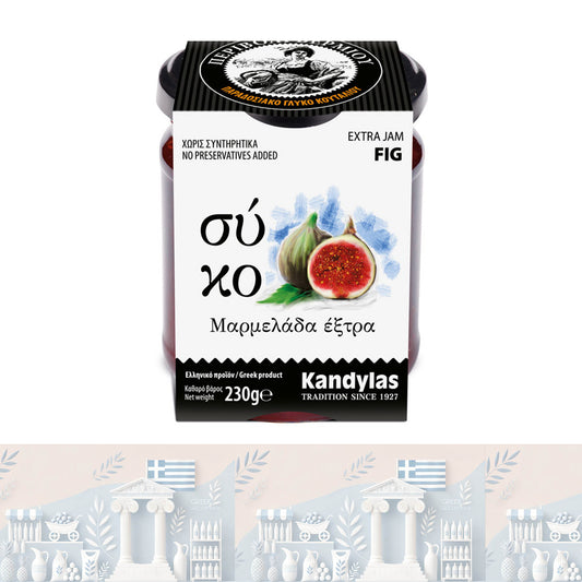 Griechische Feigenmarmelade – 100% Naturrein, 230gr "Kandylas"