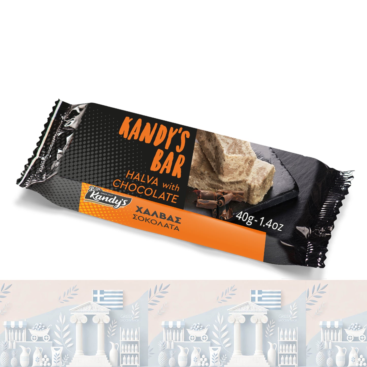 Griechischer Schokoladen-Halva-Riegel 40gr "Kandylas"