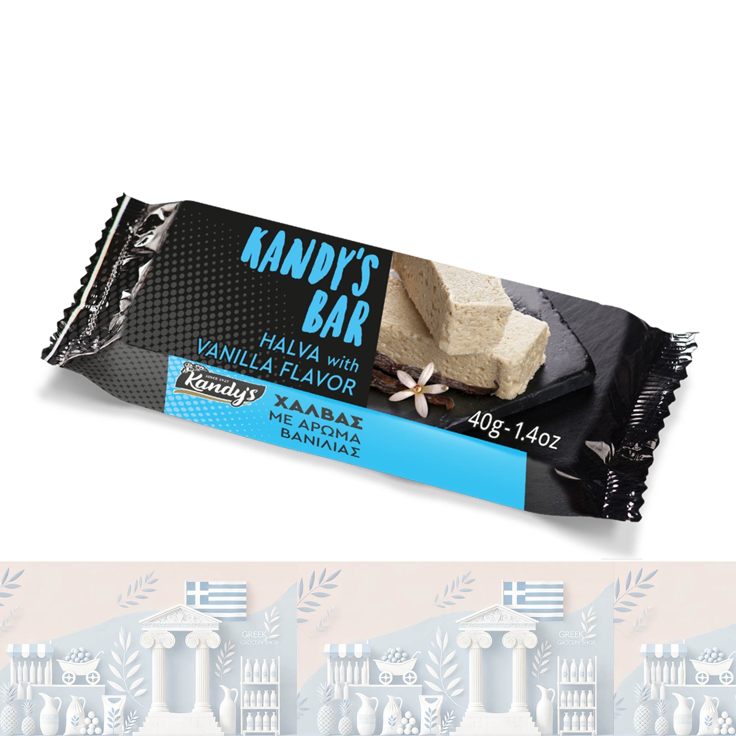 Griechischer Vanille-Halva-Riegel 40gr "Kandylas"