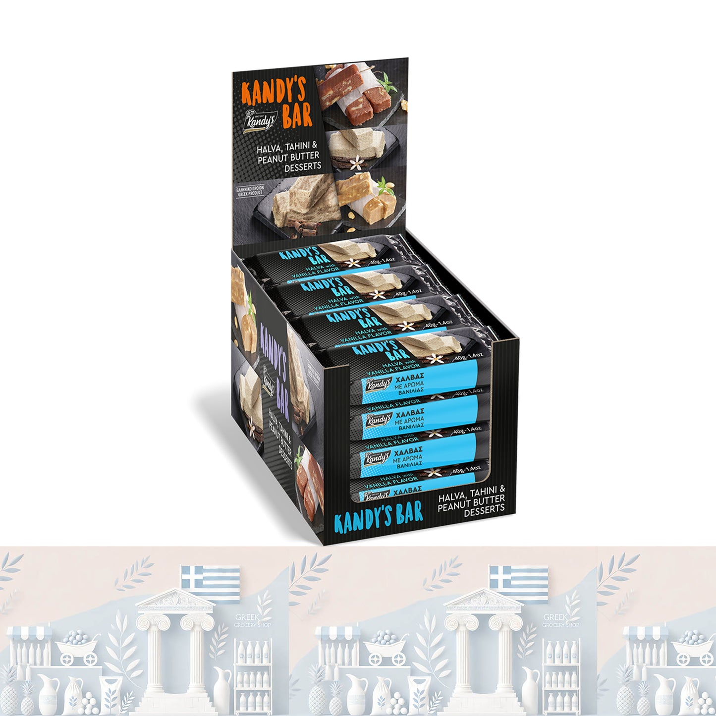 Griechischer Vanille-Halva-Riegel 40gr "Kandylas"