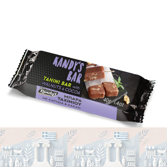 Griechischer Halva-Riegel mit Walnuss und Kakao 40gr "Kandylas"