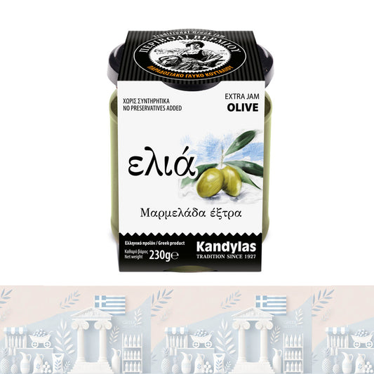 Griechische Olivenmarmelade – 100% Naturrein, 230gr "Kandylas"