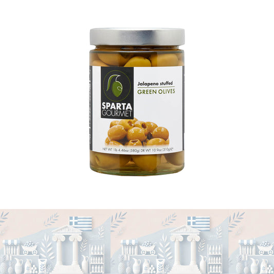 Griechische Olive - Jalapeno gefüllte grüne Oliven 580,0gr "Sparta Gourmet"