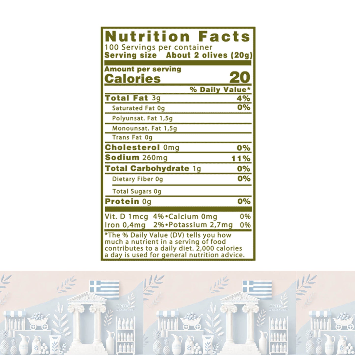 Sparta Gourmet Grüne Oliven, gefüllt mit Knoblauch 🧄 | Herzhaft & Aromatisch (2 kg)