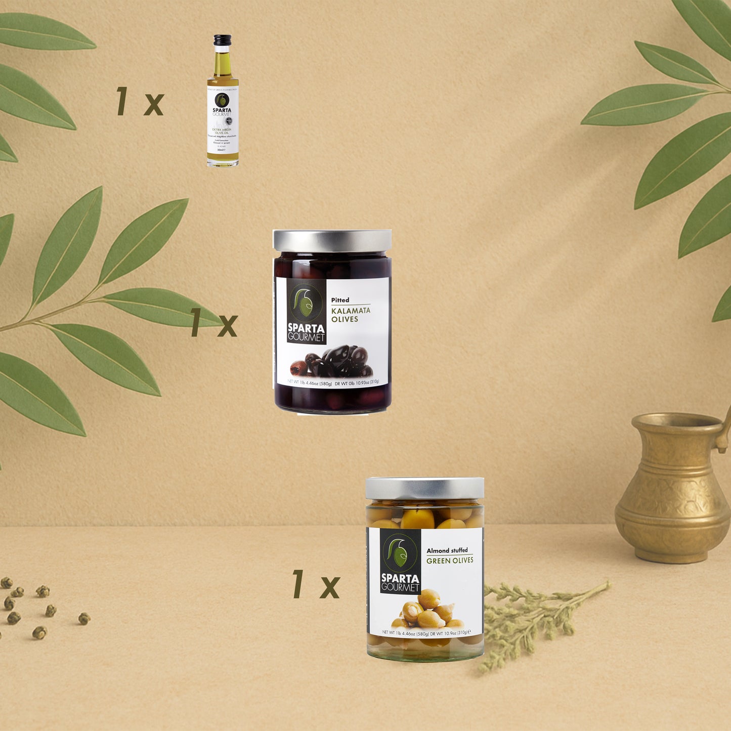 🎁 Grüne Delikatessen Geschenkbox – Sparta Gourmet Oliven & Premium Olivenöl 🌿