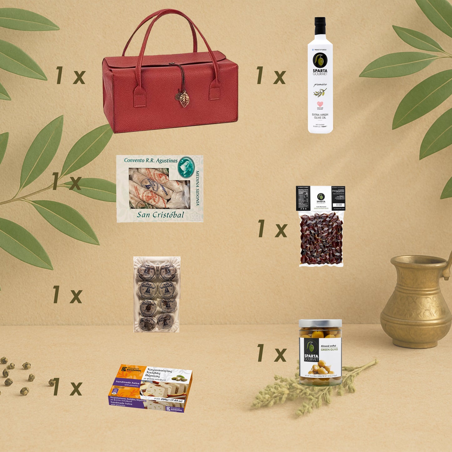 🎁 „Mediterranean Luxury Selection“ – Die einzigartige & luxuriöse Genuss-Geschenkbox  von Grüne Delikatessen