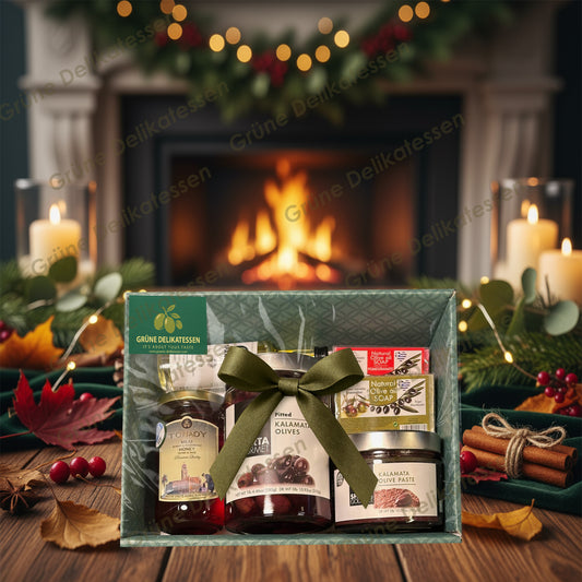 Grüne Delikatessen – Greek Olive Love Geschenkbox | Premium Naturdelikatessen aus Sparta