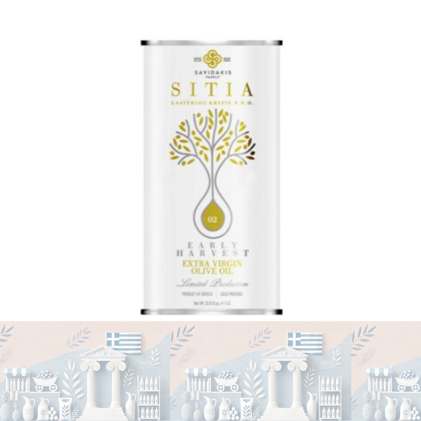 Exklusives Olivenöl: Natives Olivenöl Extra g.U. Sitia (1 Liter Blechkanister)