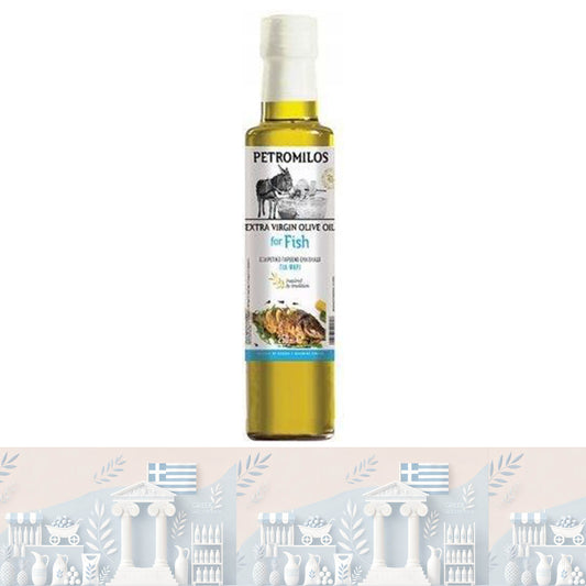 PETROMILOS: 100% Natur Griechisches Natives Olivenöl Extra – Speziell für Fisch (250ml)