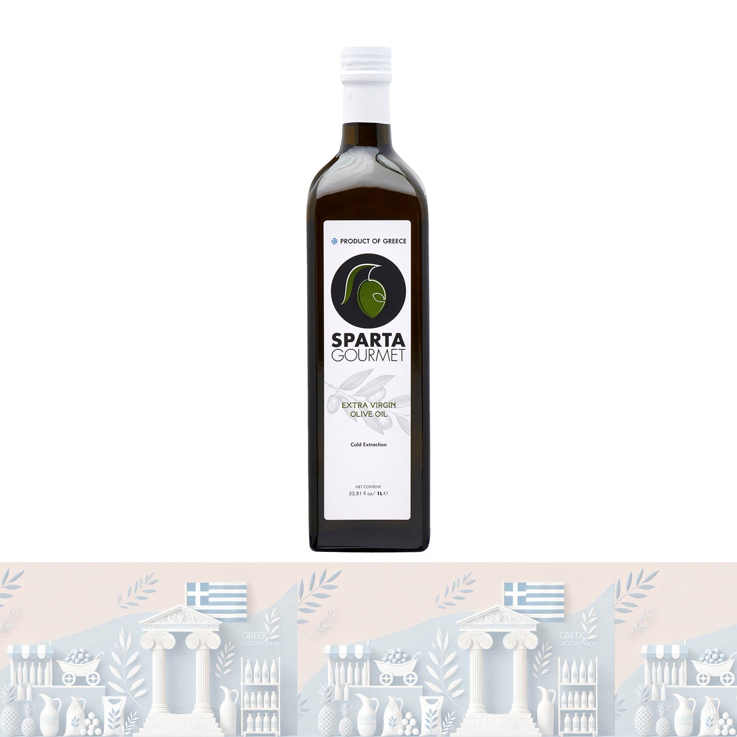 Sparta Gourmet Natives Olivenöl Extra von höchster Qualität 🥇 | 1. Kaltpressung (1 Liter)