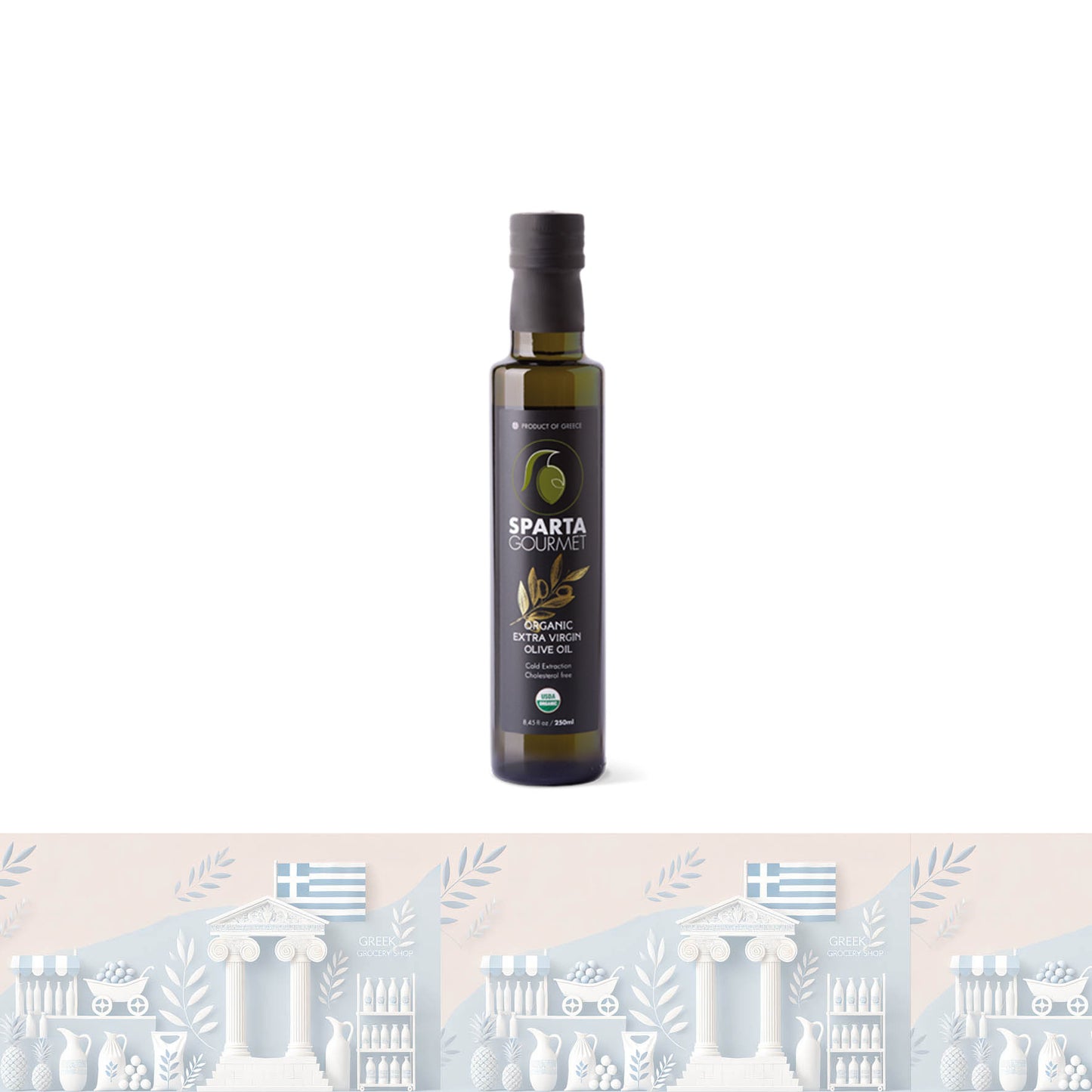 Sparta Gourmet Bio Natives Olivenöl Extra 🌿 | 1. Kaltpressung (250 ml)