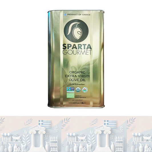 Sparta Gourmet Bio Natives Olivenöl Extra 🌿 | 1. Kaltpressung (3 Liter)