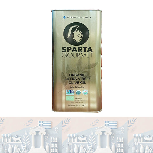 Sparta Gourmet Bio Natives Olivenöl Extra 🌿 | 1. Kaltpressung (5 Liter)