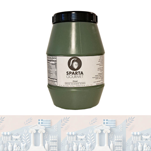 Sparta Gourmet Entsteinte Halkidiki-Oliven 💚 | Mild & Knackig (2 kg)