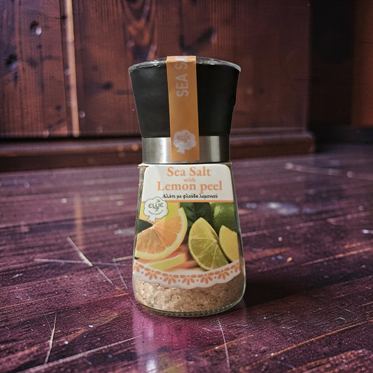 🍋 Meersalz mit Zitronenschale – 200g mit Mühle

100% Natürlich