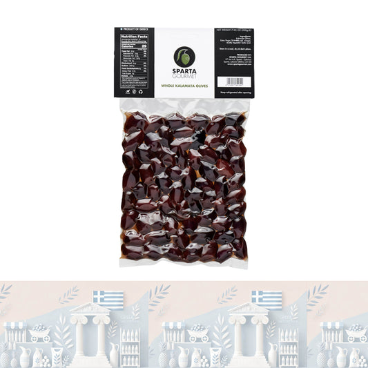Ganze Kalamata Oliven (Sparta, 200g) 🫒 ∣ grüne delikatessen