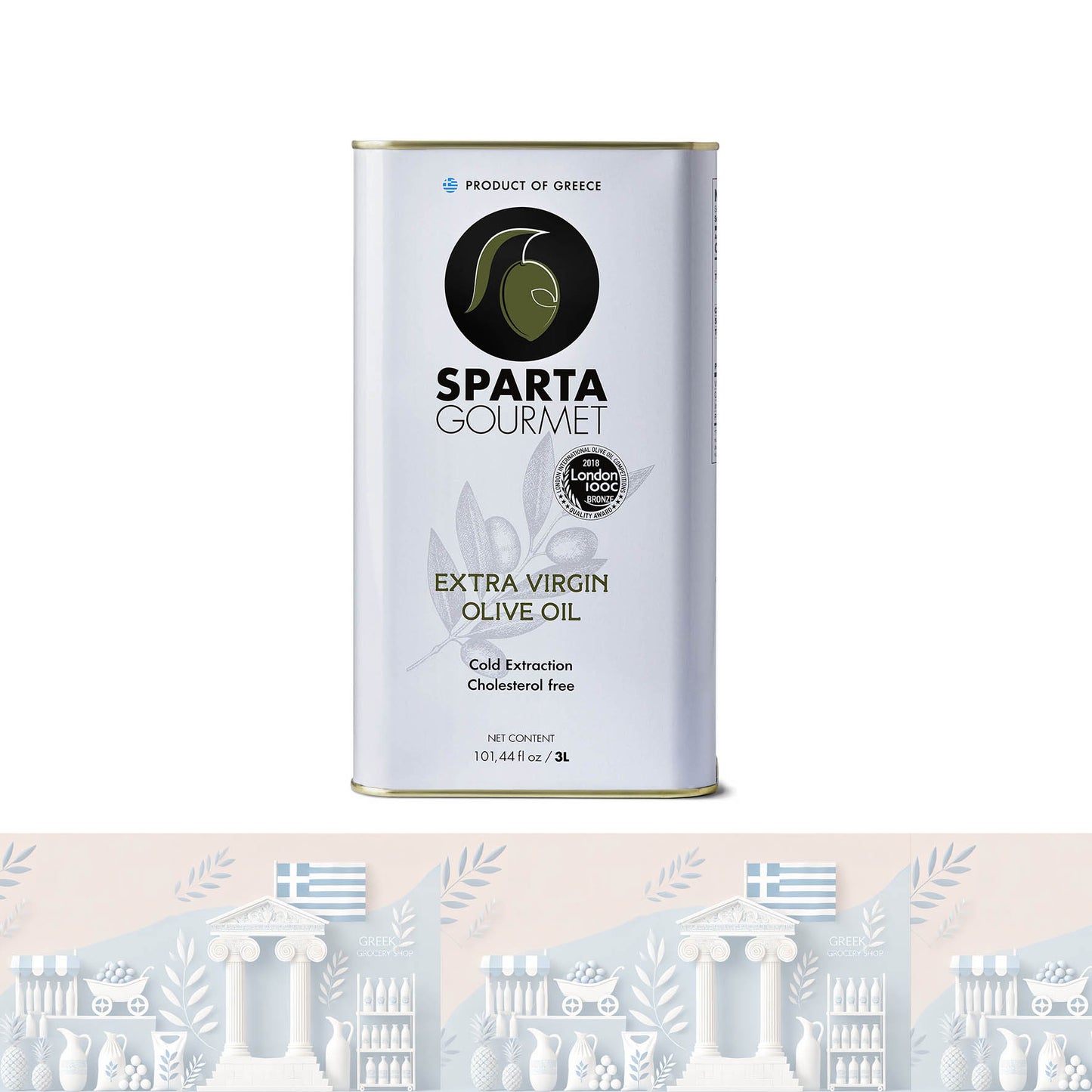 Grüne Delikatessen – Sparta Gourmet 🌿 Extra Natives Olivenöl 3 L | Kaltgepresst & Premium Qualität